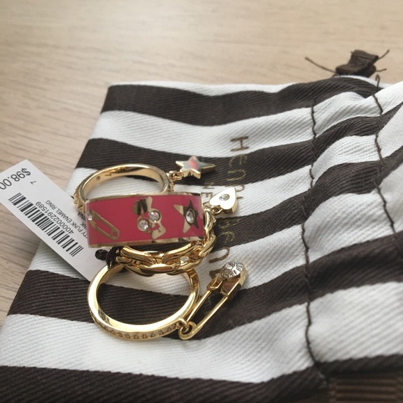 Henri Bendel Pretty Punk Enamel Ring Light Pink - Picture 7 of 8